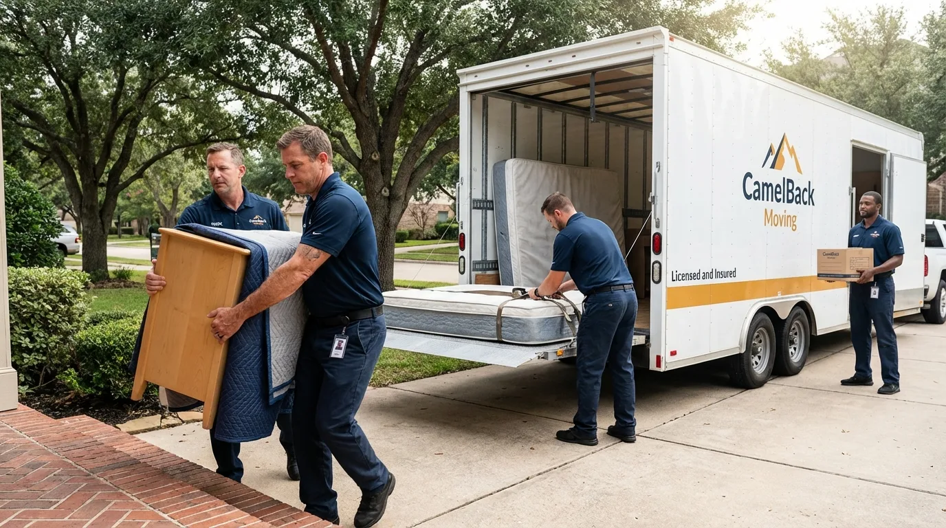 Crew loading residential truck for cross-state move from Ocean City, MD